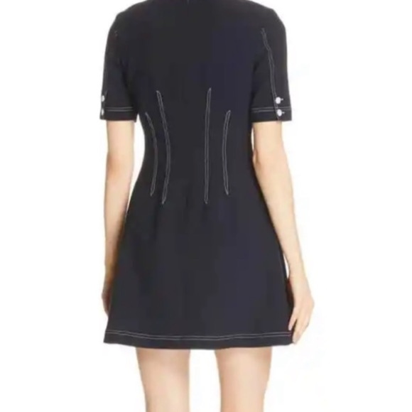 Veronica Beard Mikel Contrast Stitch Mini Dress Women's Sz 8 - Picture 9 of 16